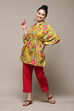 Teal LIVA Printed Top image number 0