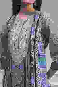 Blue Cotton Printed Straight Suit Set image number 1