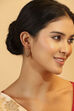 Red Gold Plated Brass Drop & Dangler Earrings image number 3