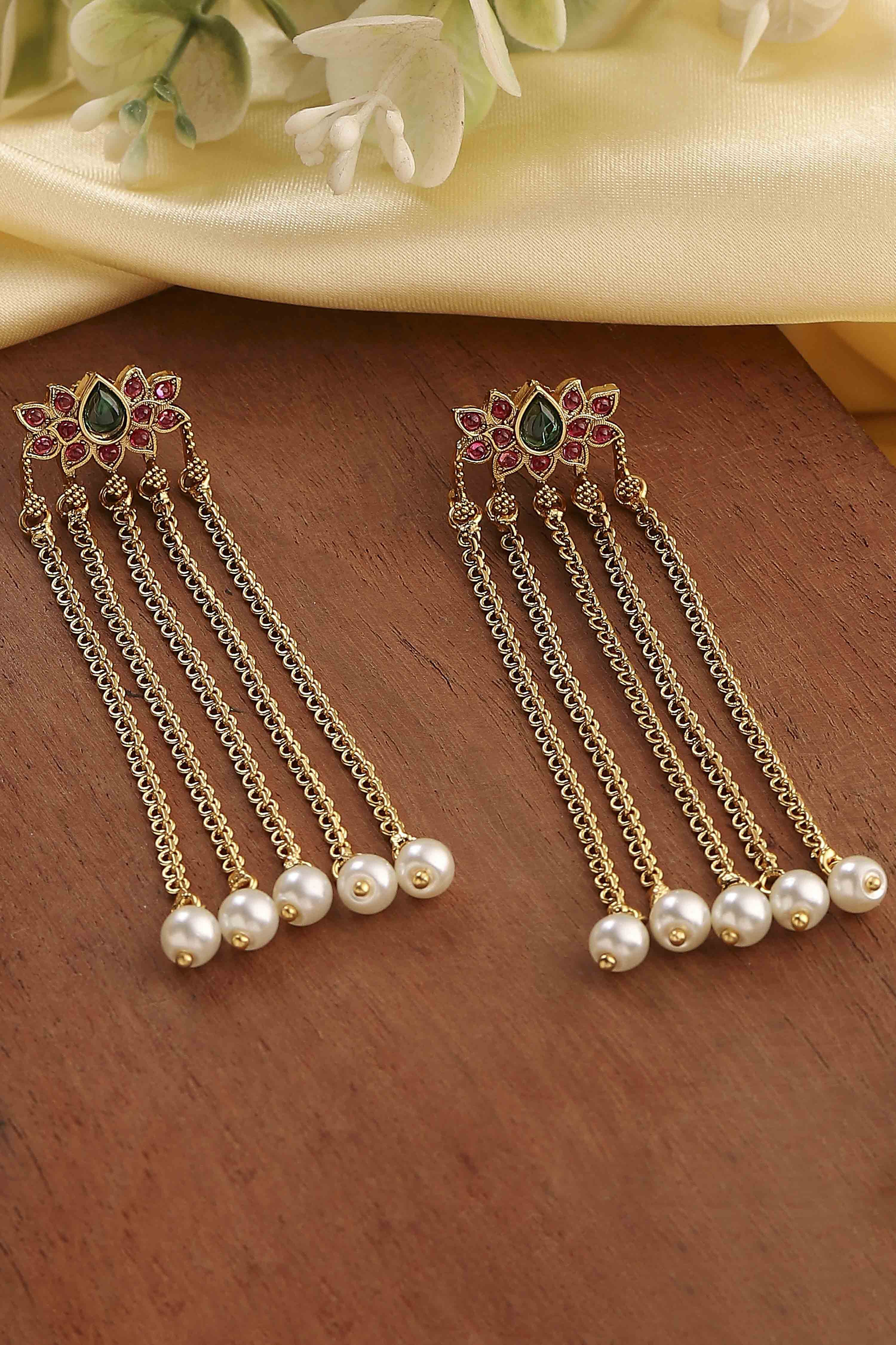 Multi Brass Drop & Danglers image number 4