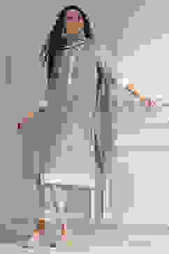 Sap Green Chanderi Straight Suit Set image number 0