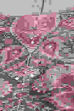 Coffee Brown Poly Dupion Printed 2 Piece Set image number 1