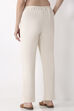 Off White Cotton Narrow Pants image number 5