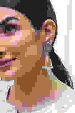 Mint Green Brass Jhumka image number 1