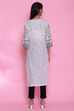 Black Cotton Straight Printed Kurta image number 5