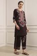 Blue Cotton Straight Printed Kurta Pants Set image number 5