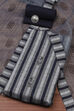 Blue Cotton Unstitched Suit Set image number 0