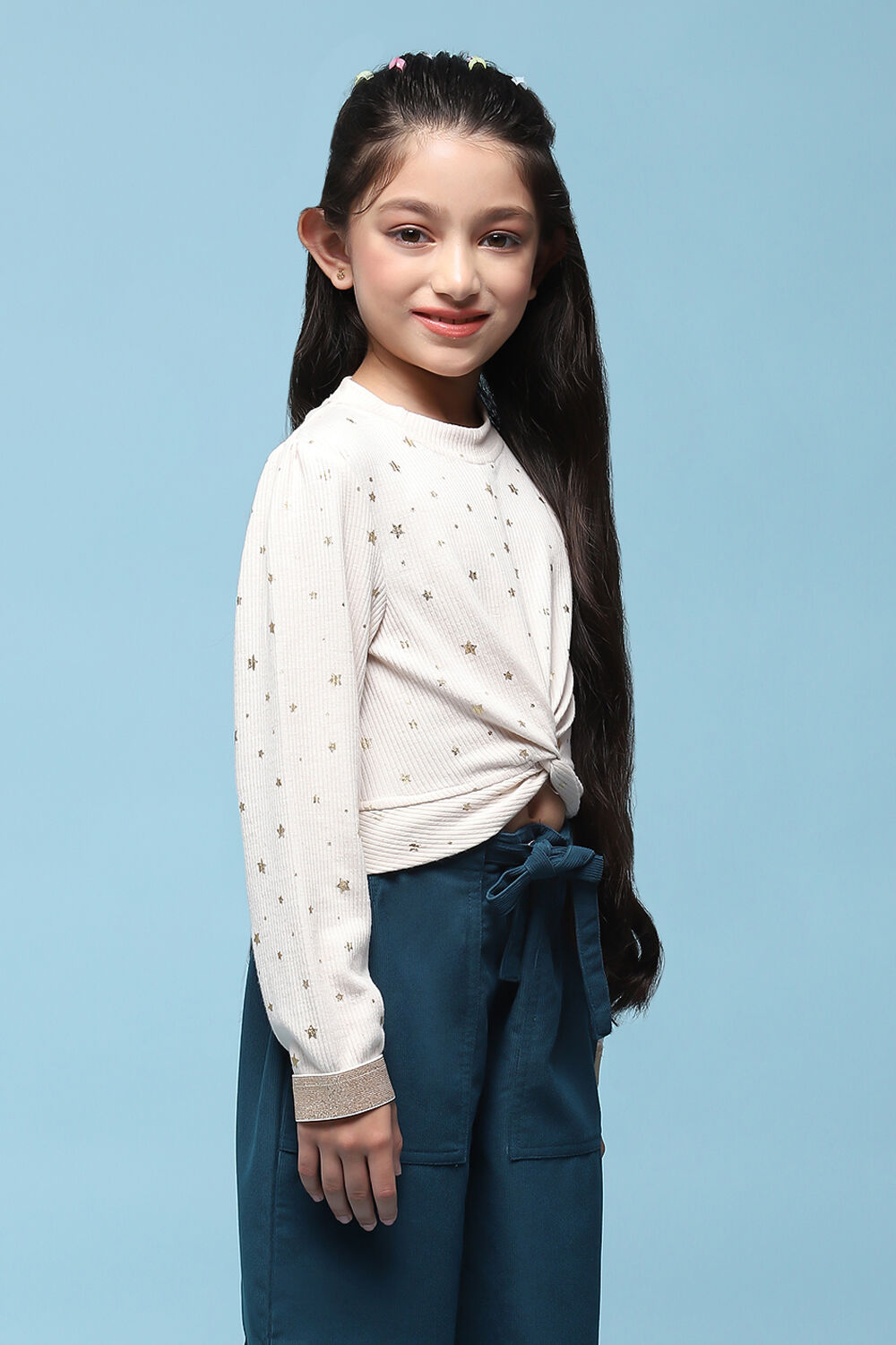 Ivory Cotton Printed T-Shirt image number 3