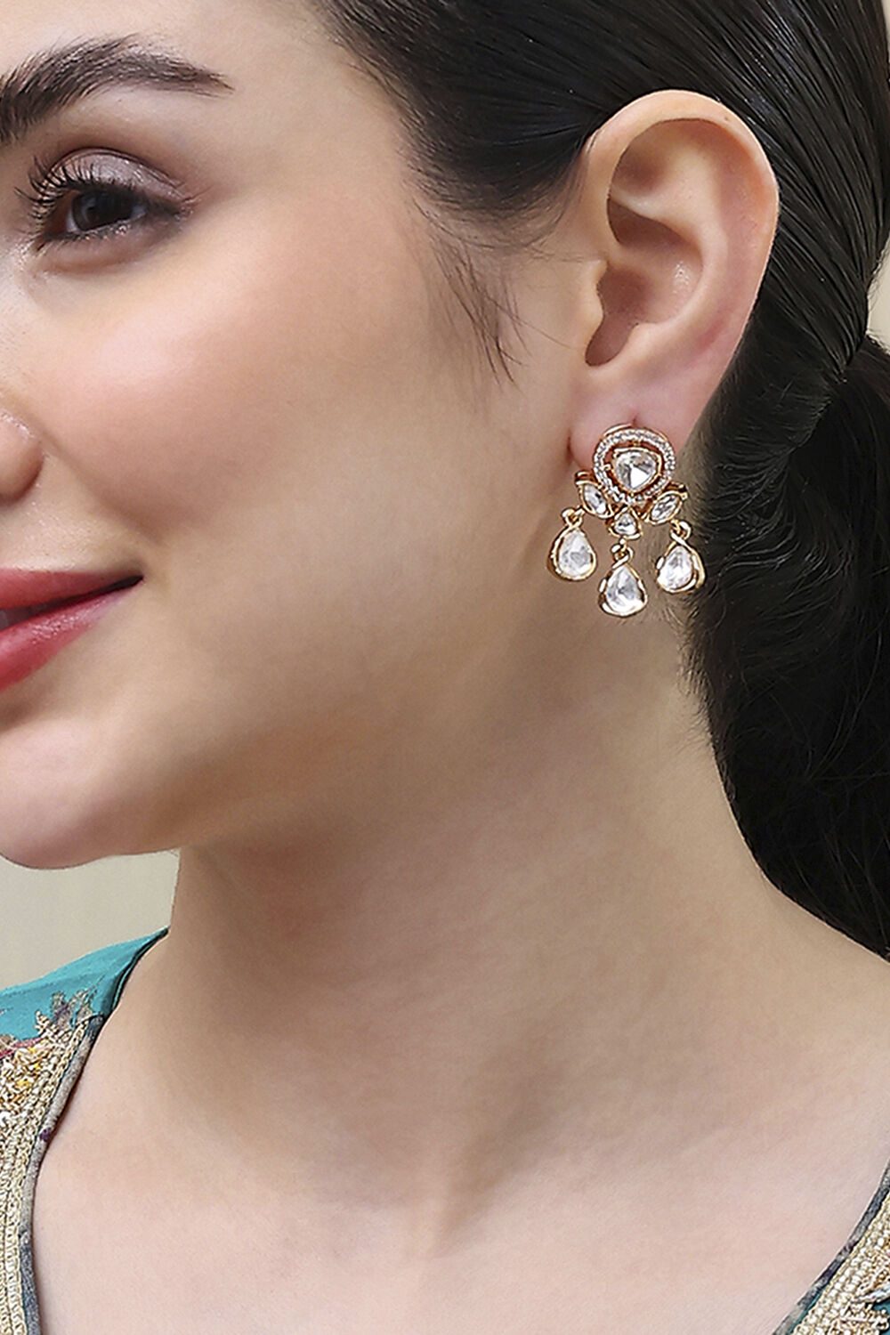 White Brass Drop & Danglers image number 1