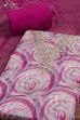 Pink Organza Rajasthani Print Unstitched Suit Set image number 1