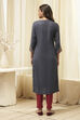 Denim Rayon Straight Kurta image number 3