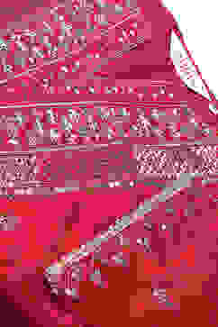 Cherry Red Cotton Silk Sharara Kurta Sharara Suit Set image number 1