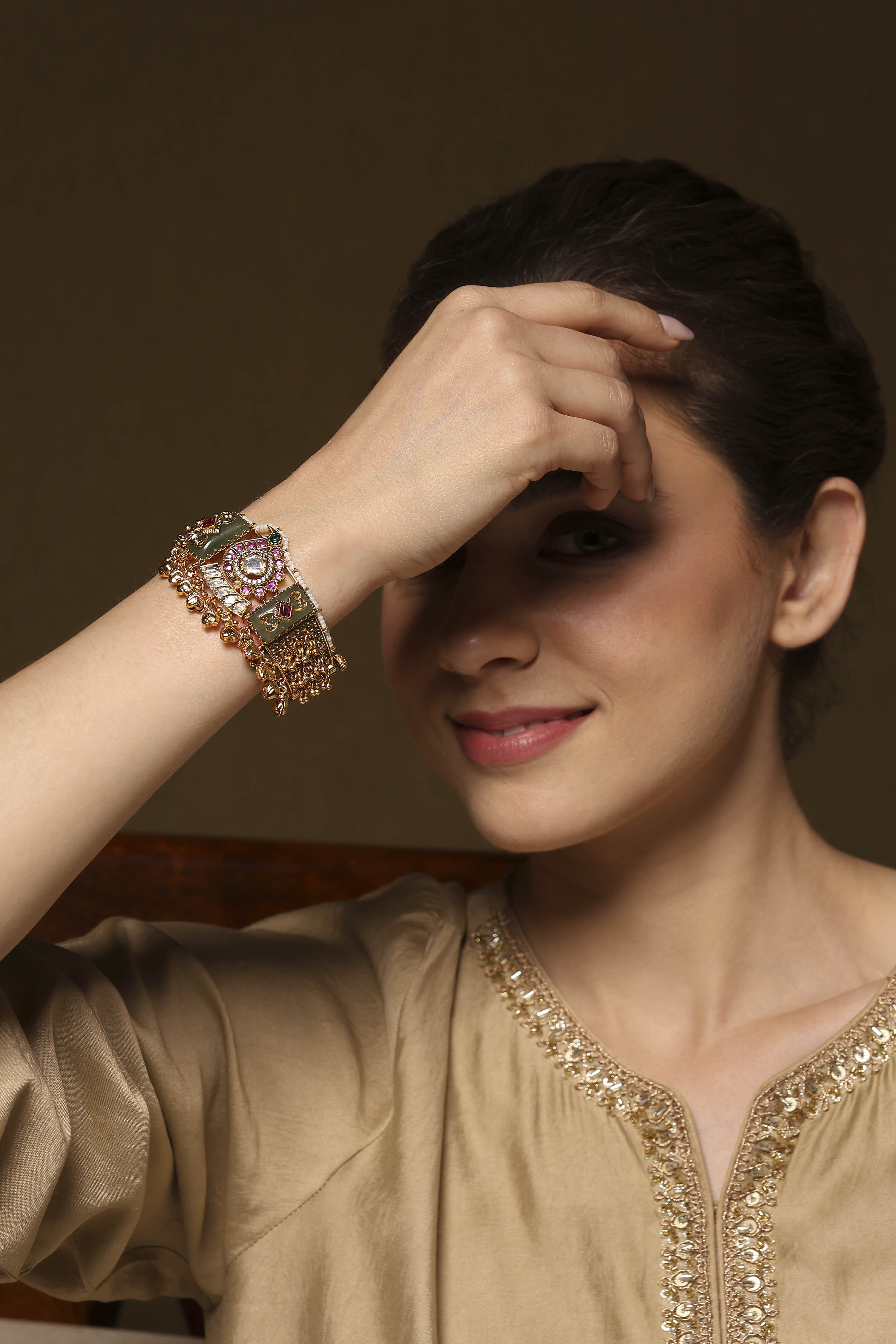 Multicolor Brass Bracelet image number 3