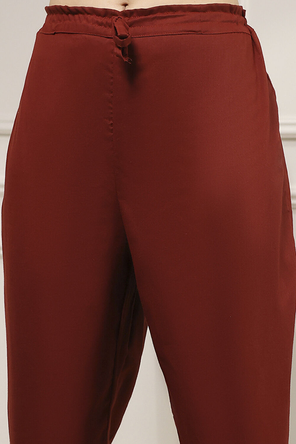 Yellow Cotton Hand Block Print Unstitched Suit Set image number 3