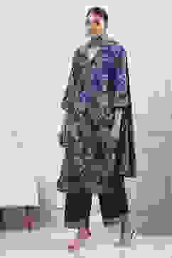 Navy Blue Viscose Rayon Straight Suit Set image number 4