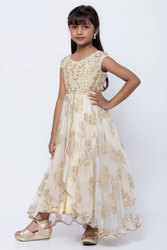 Beige Nylon Tulip Gown image number 2