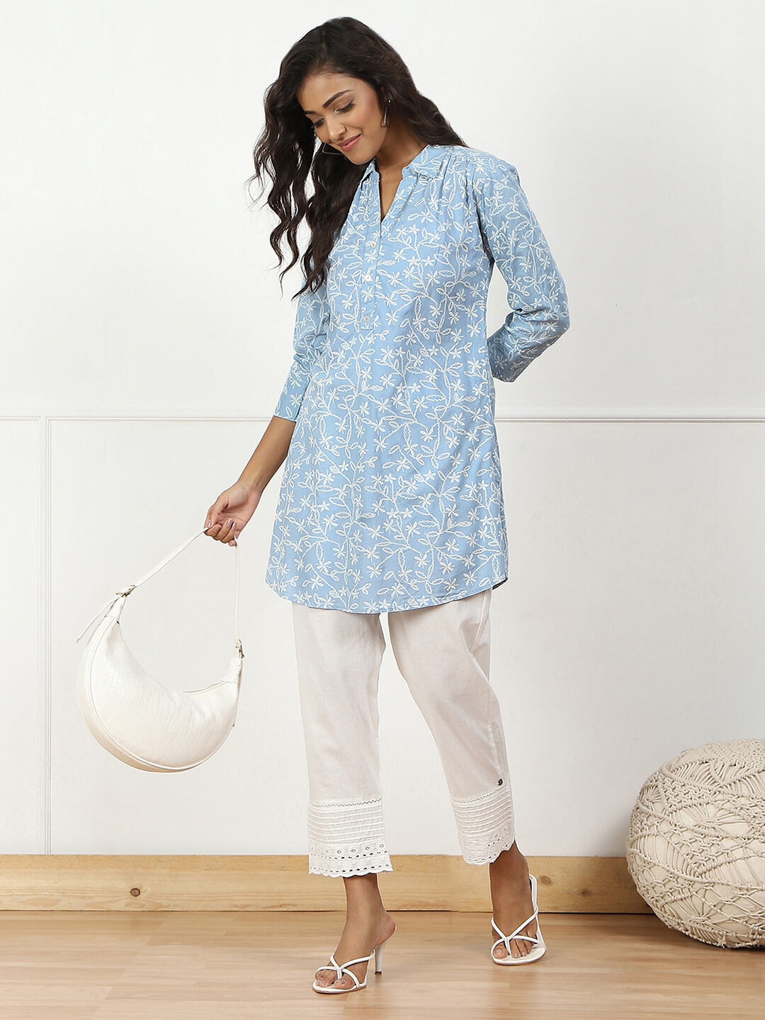 Red Cotton Solid Pant image number 0