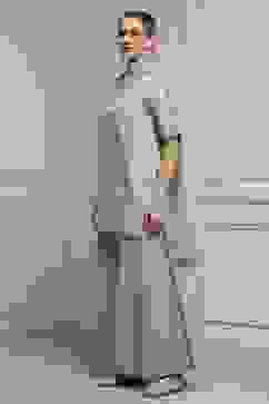 Light Green Cotton Dyed Straight Suit Set image number 3