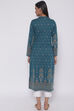 Dark Blue Winter Yarndyed Kurta image number 5