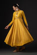 Orange Cotton Silk Anarkali Printed Suit Set image number 4