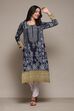 Mustard Poly Cotton Straight Yarndyed Kurta image number 5