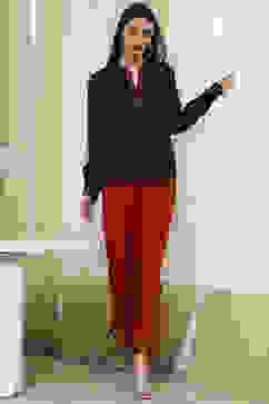 Black Solid Straight Top image number 0