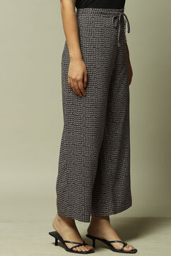 Black LIVA Straight Palazzo image number 5
