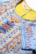 Blue Art Silk Printed Kurta image number 1