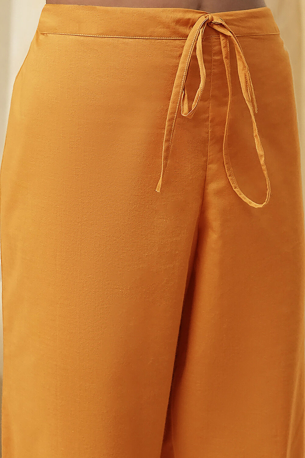 Ochre Yellow Viscose Embellished Gathered Suit Set image number 2