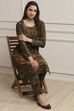Heena Green Polyester Straight Printed Kurta Pants Set image number 0