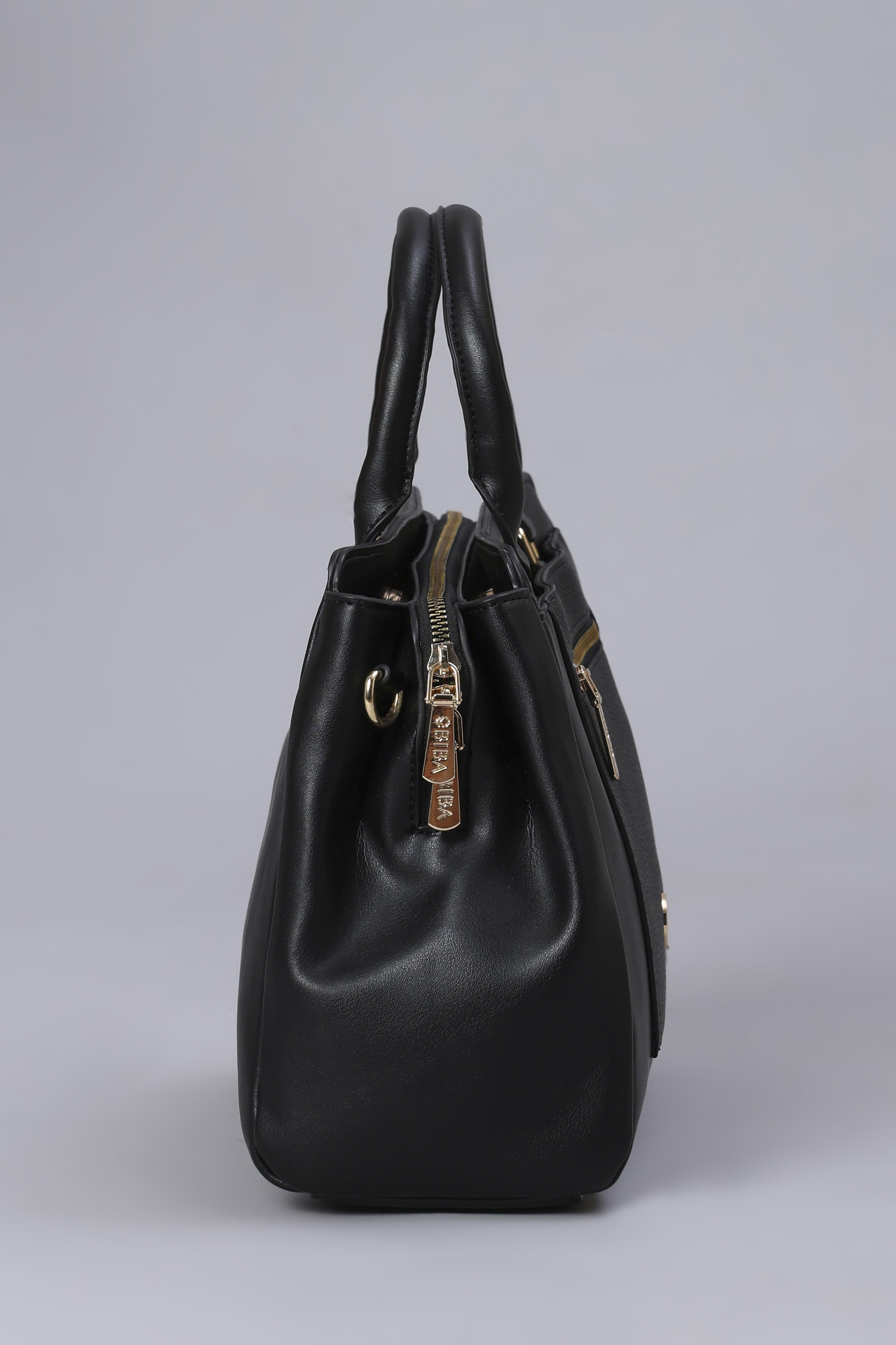 Black PU Satchel image number 4