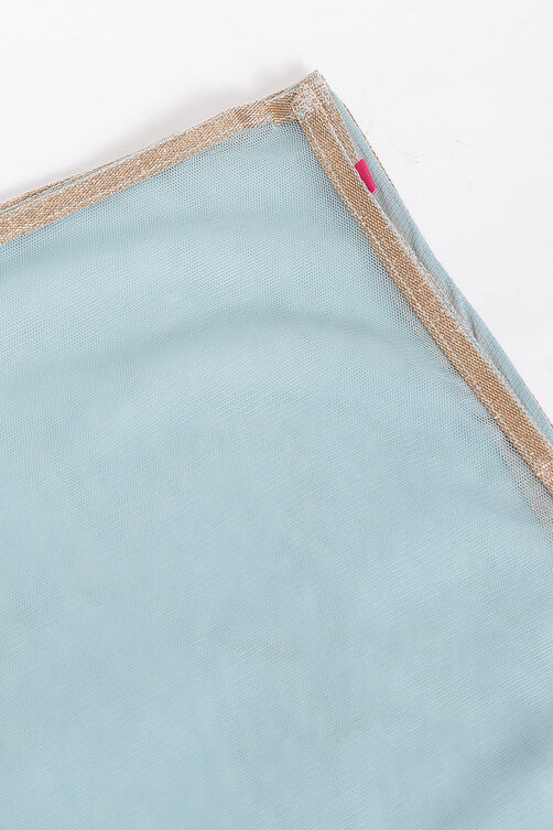 Sea Blue Poly Viscose Anarkali Suit image number 5