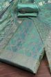 Rust Cotton Printed Embroidered Unstitched Suit Set image number 0