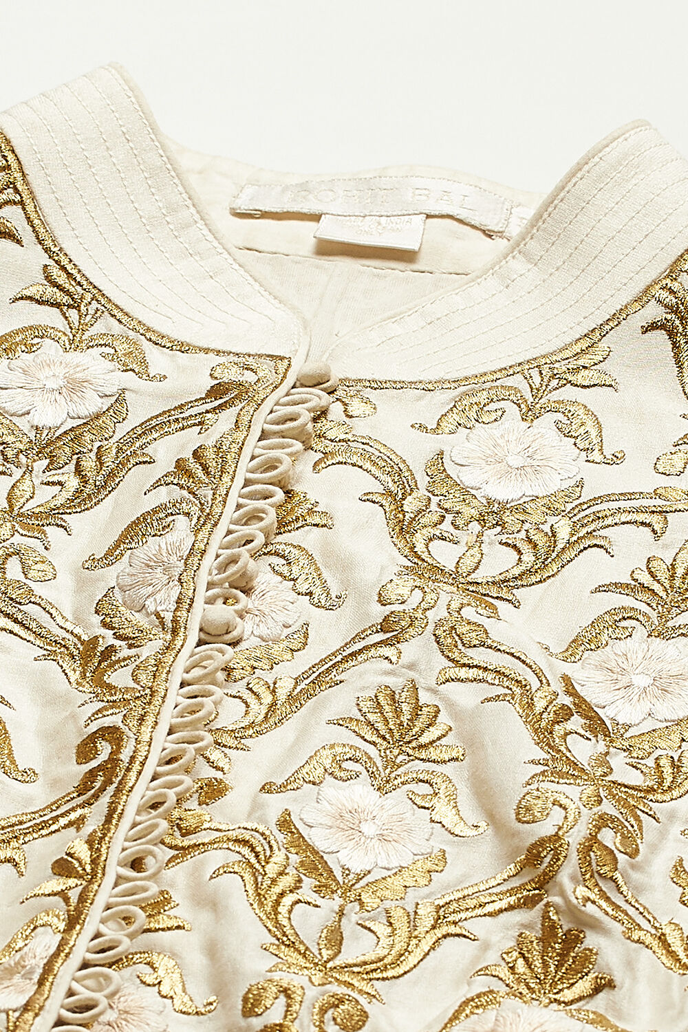 Rohit Bal Navy Blue Cotton Anarkali Solid Suit Set image number 1