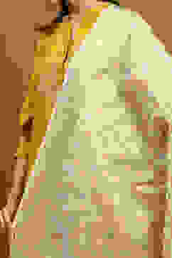 Cream-Colored Floral Yarn-Dyed Festive Dupatta image number 1