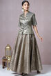 Sage Green Metallic Cotton Lehenga Set image number 0