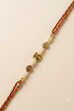 Multlicolor Moti Vinayak Antique Gold Rakhi image number 0