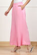 Navy Blue Viscose Solid Straight Palazzos image number 2