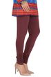 Brown Cotton Knitted Churidar image number 1