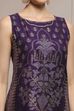 Purple Viscose Blend Straight Printed Kurta Pants Set image number 1