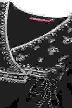 Black Art Silk Anarkali Straight Kurta Palazzo Suit Set image number 1