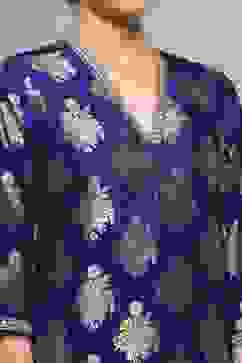 Purple Art Silk Printed Straight Co-ord Set image number 1