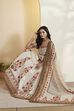 Off-White Cotton Silk Printed Straight Lehenga Set