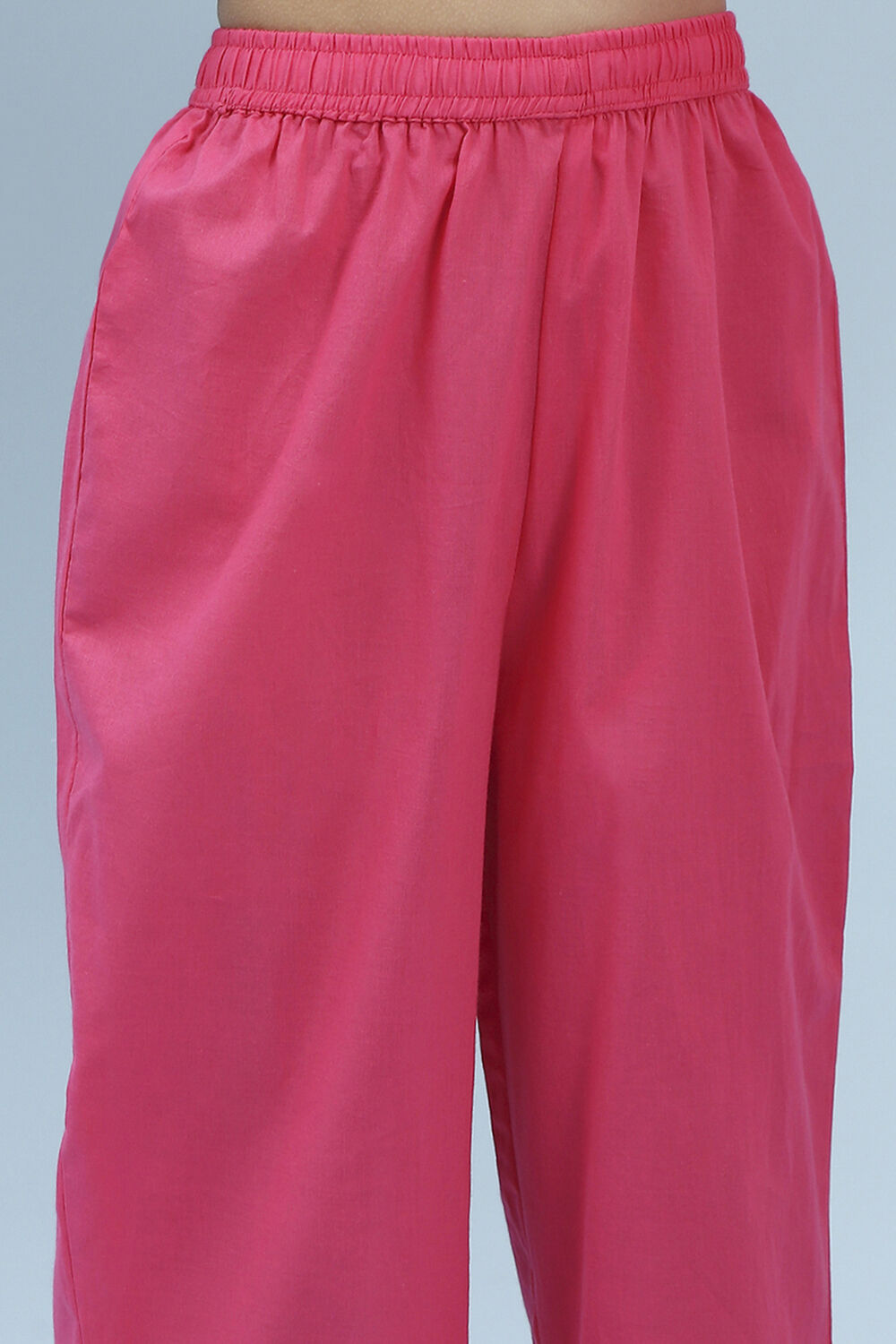 Pink Printed Straight Kurta Pant Set image number 6