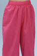 Pink Viscose Blend Kurta Pants Set image number 6