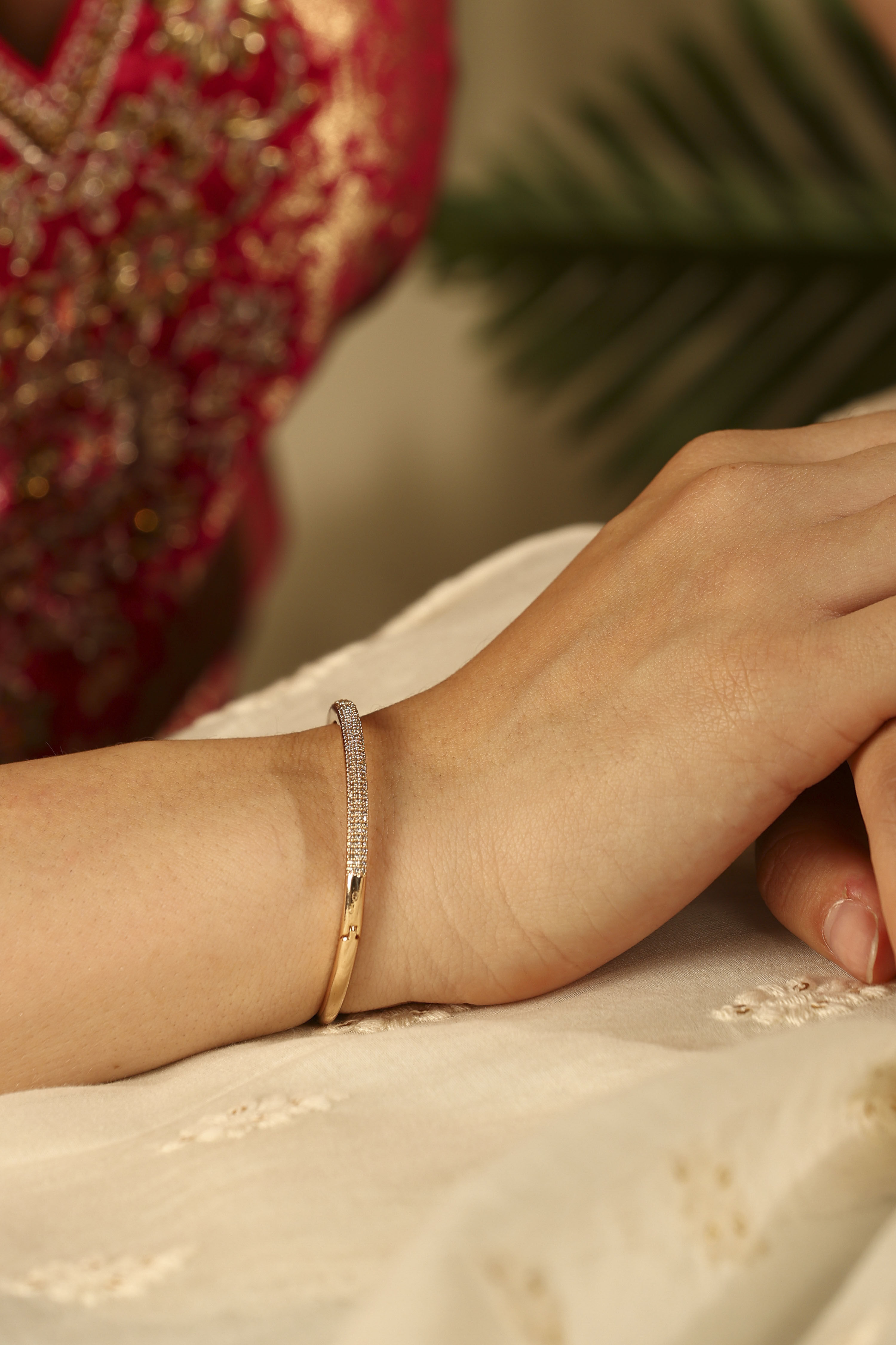 White Brass Bracelet image number 1