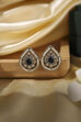 Navy Blue Gold Plated Alloy Embellished Studs image number 0