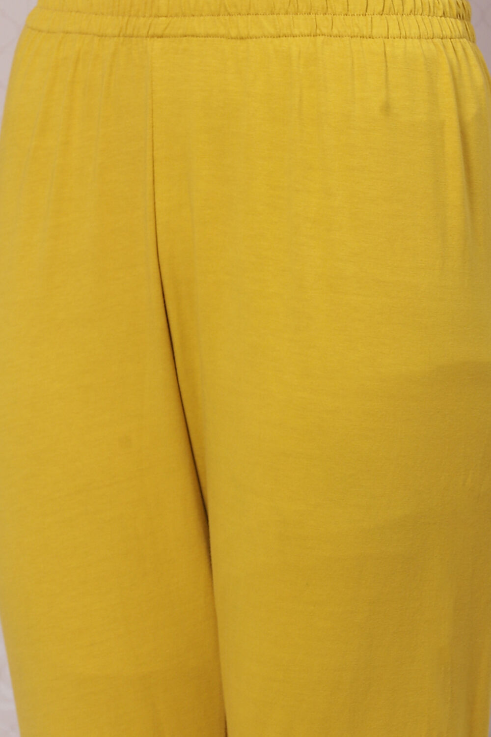 Mustard Cotton Asymmetric Kurta Churidar Suit Set image number 3