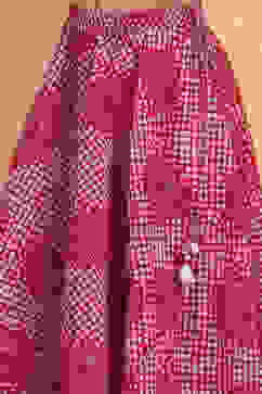 Red Poly Chanderi Printed Lehenga Set image number 2