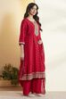 Blue Cotton Kalidar Suit Set image number 5
